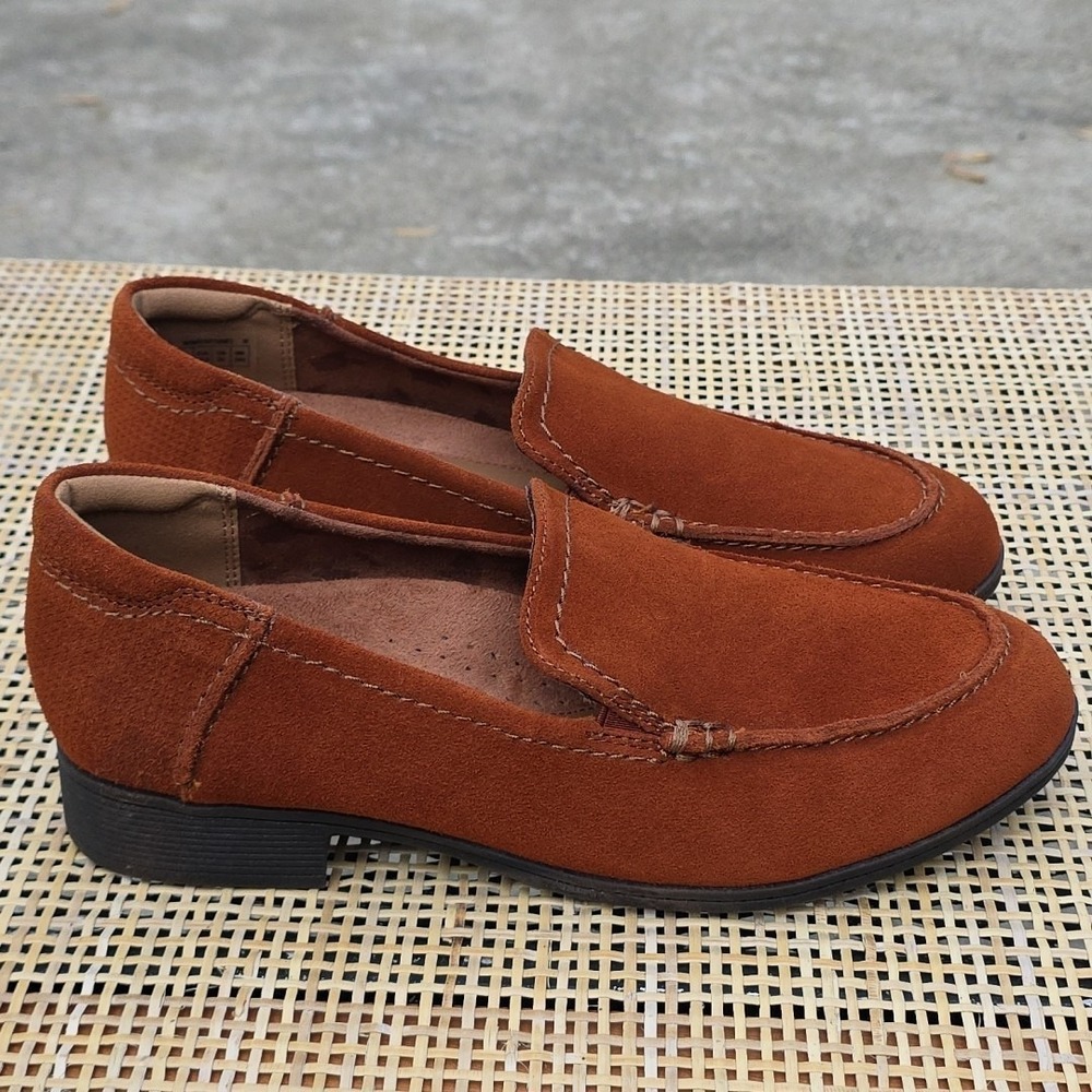 Cobb Hill Crosbie Women's Moc Loafer Brown Suede 7 Comfort Casual Shoes